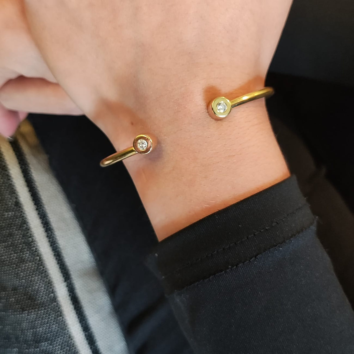 Pulsera Maciza Botón