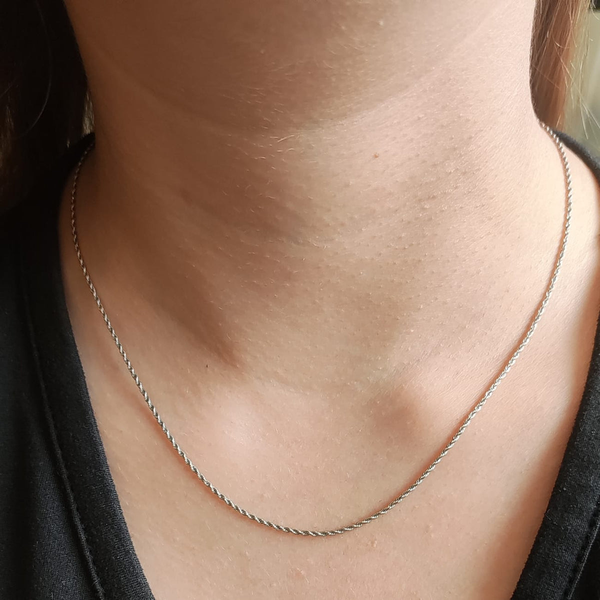 Collar Oro Blanco 50Cm