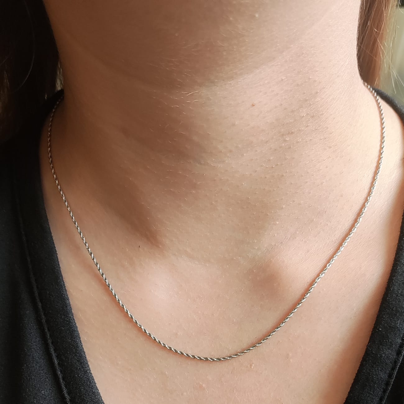 Collar Oro Blanco 50Cm
