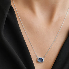 Collar Zafiro Rectangular
