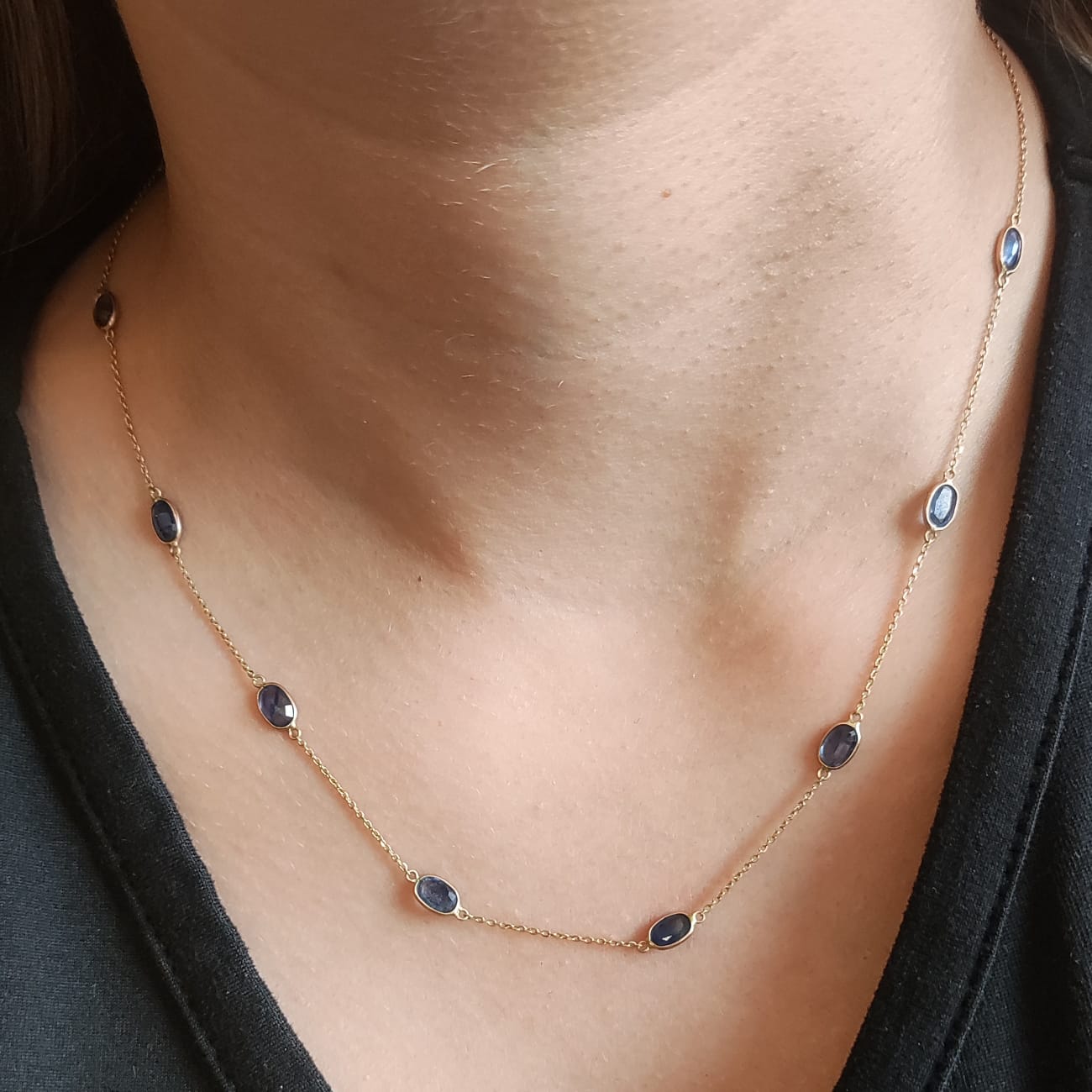 Collar Zafiros Oval