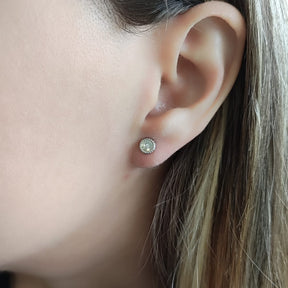 Aros Redondos Oro Blanco