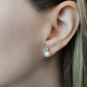 Perlas Bolita Oro Amarillo