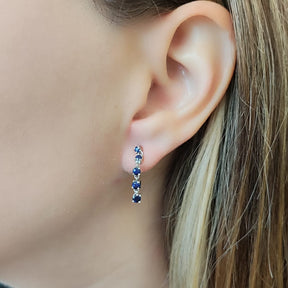 Aros Colgantes Zafiros