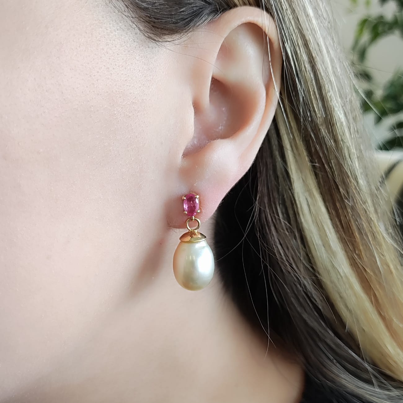 Perlas Barrocas Y Zafiros Rosados