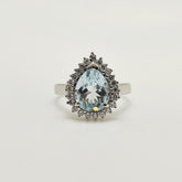 Maxi Anillo Gota Topacio Plata Rodinada