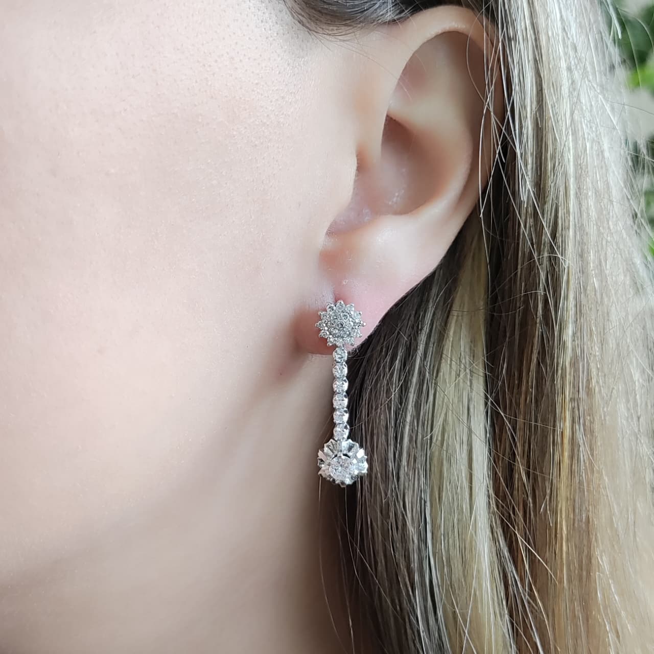 Aros Colgante Flor