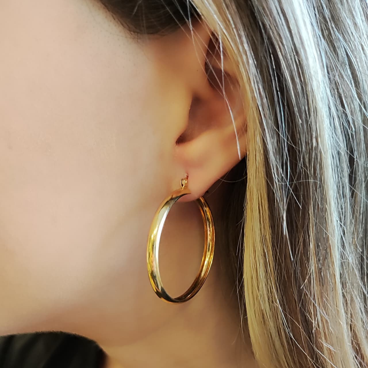 Argollas Bombe Oro Amarillo 3,7cm