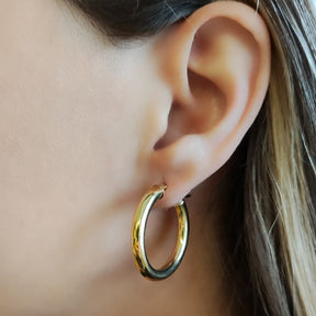Argollas Bote Oro Amarillo 3,5cm