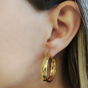 Argollas Bombe Oro Amarillo 3cm