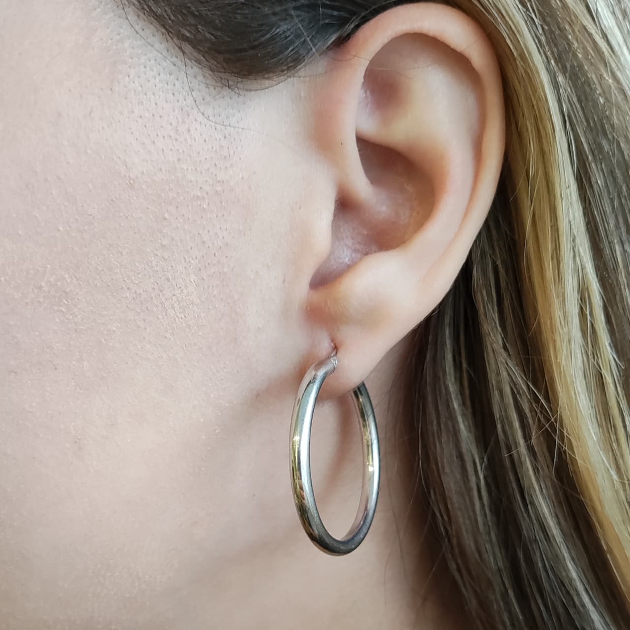 Argollas Oro Blanco 2,7cm