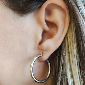 Argollas Oro Blanco 3cm