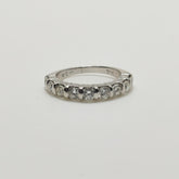 Anillo 9 Diamantes Oro Blanco