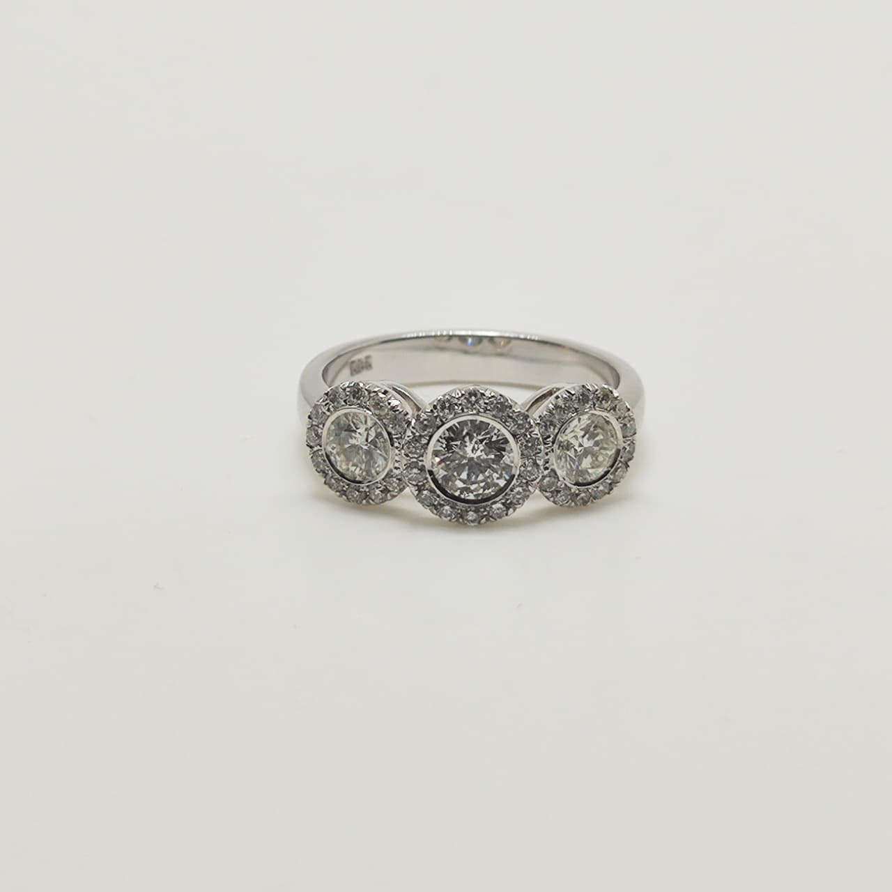 Anillo Placa Oro Blanco
