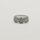 Anillo Placa Oro Blanco