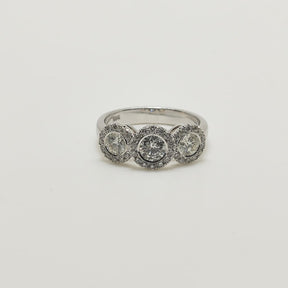 Anillo Placa Oro Blanco