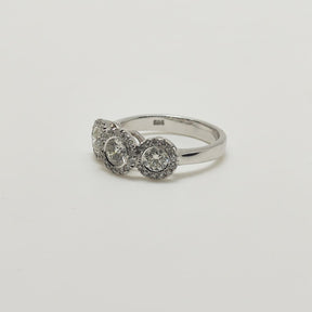 Anillo Placa Oro Blanco