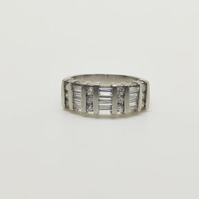 Anillo Placa Baguette Platino
