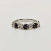 Anillo Diamantes Blancos Y Negros