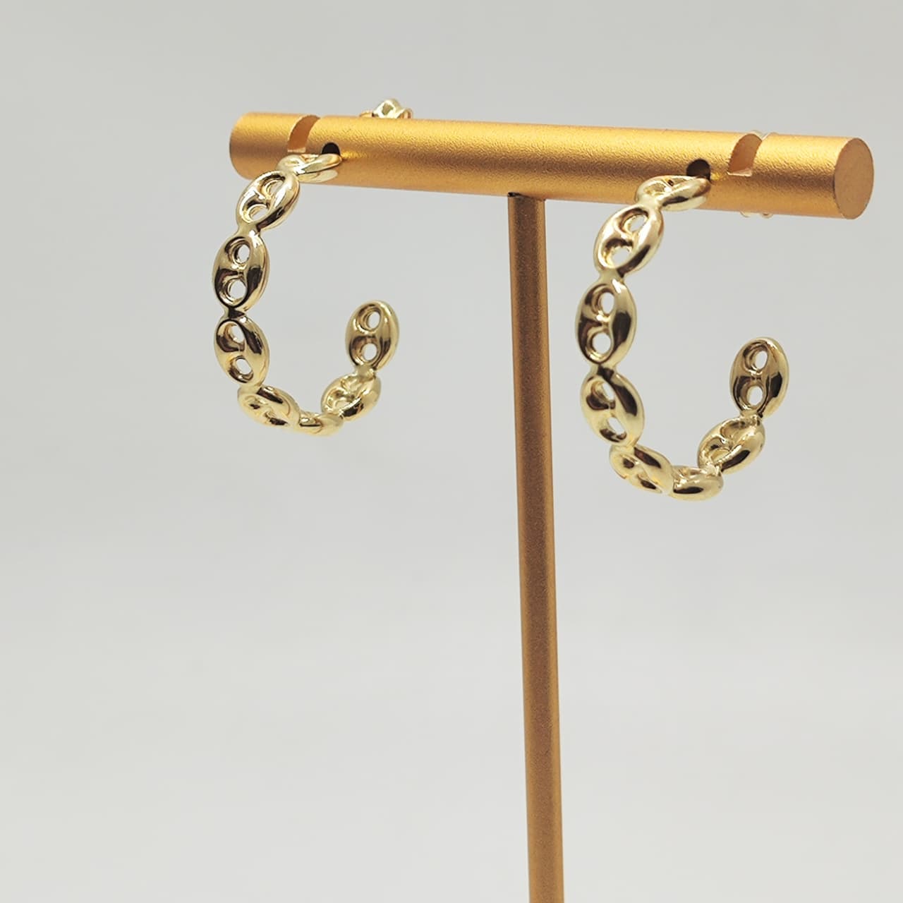 Aros Eslabones Oro Amarillo