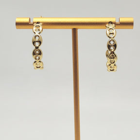 Aros Eslabones Oro Amarillo
