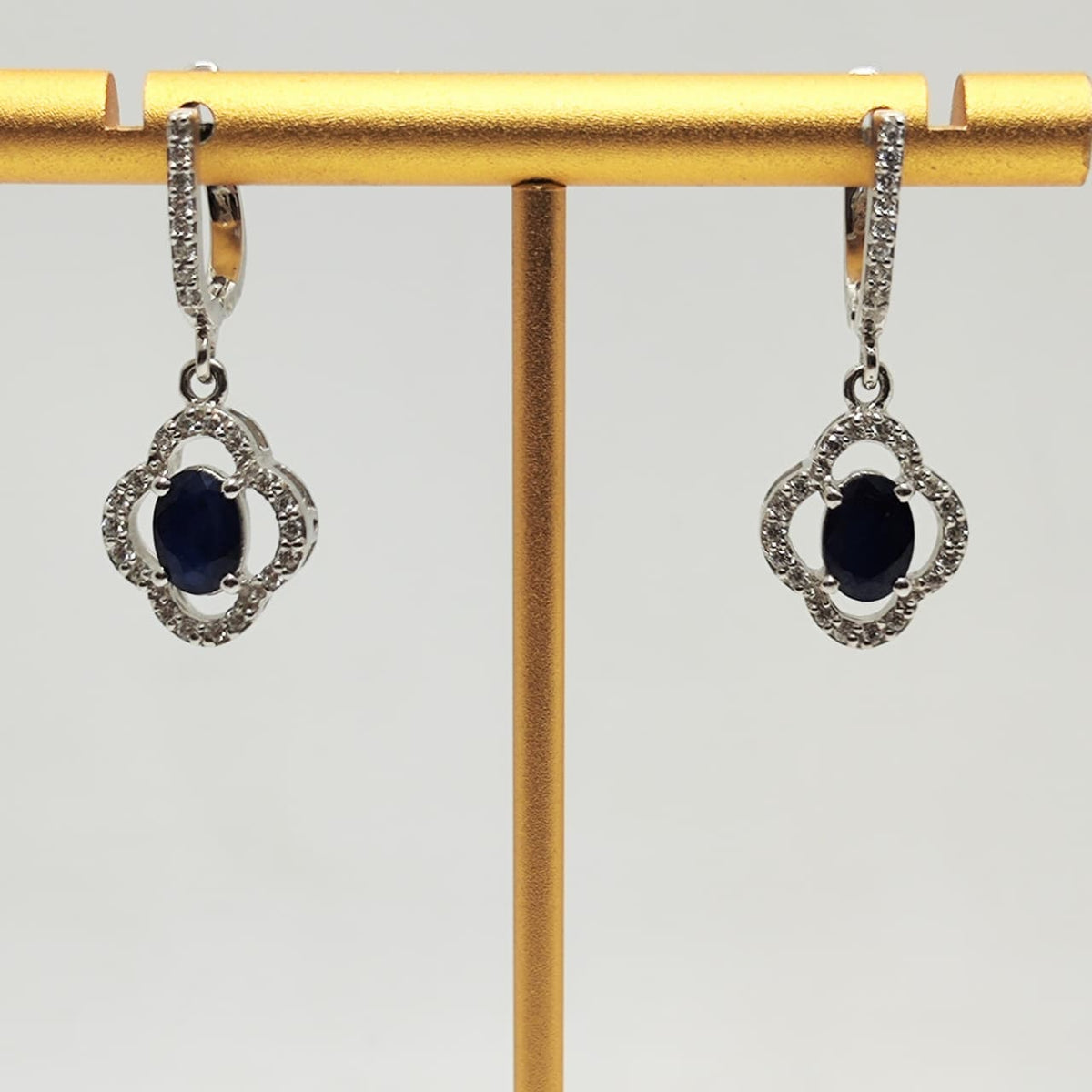 Aros Flor Zafiro