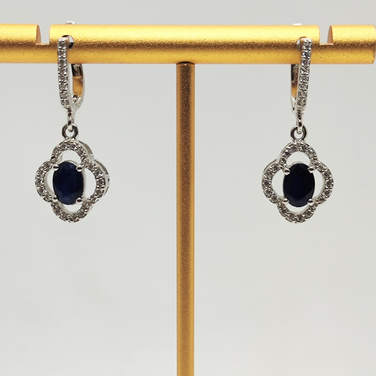 Aros Flor Zafiro