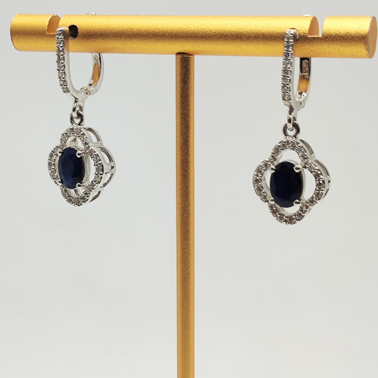 Aros Flor Zafiro