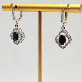 Aros Flor Zafiro