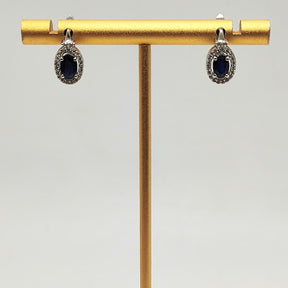 Aros Plata Rodinada Zafiros Oval
