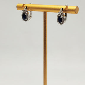 Aros Plata Rodinada Zafiros Oval