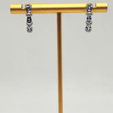 Aros Plata Rodinada Triple Tanzanitas Oval