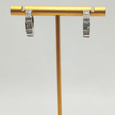 Argollas Brillantes Baguette Oro Blanco 18K