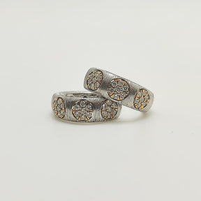 Aros Roseta Textura Bicolor