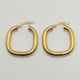 Aros Cuadrados Bombe Oro Amarillo
