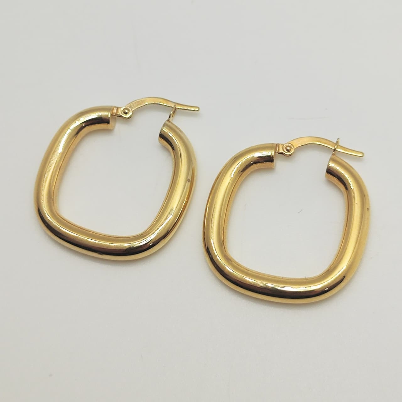 Aros Cuadrados Bombe Oro Amarillo