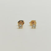 Aros Punto de Luz Oro Amarillo 18K 0,20Ct