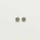 Aros Roseta Diamantes Oro Blanco