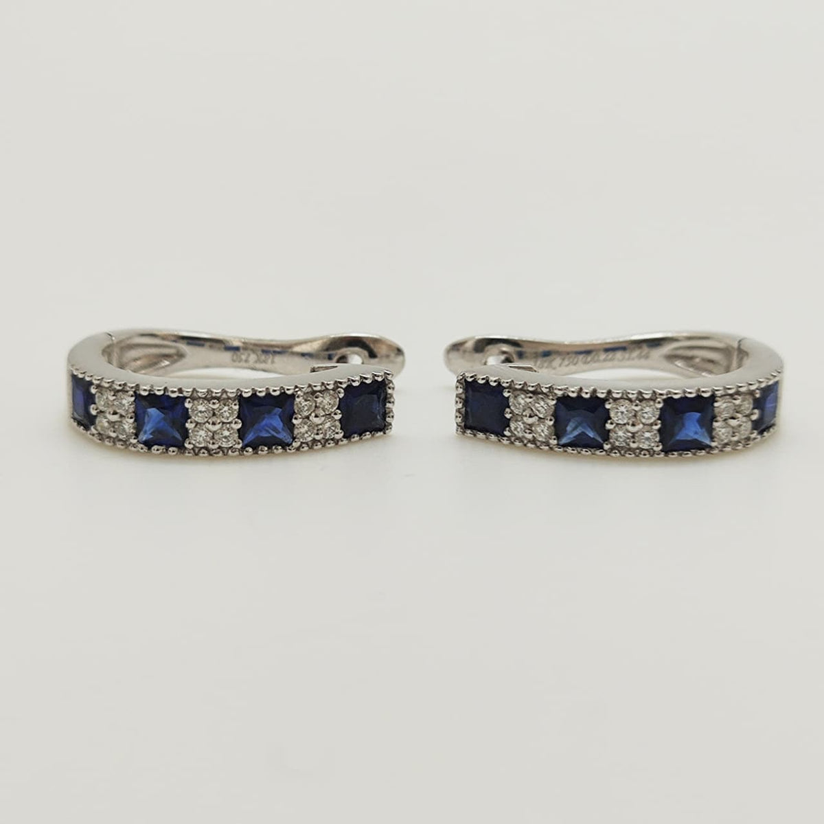 Aros Zafiros Princess Y Diamantes