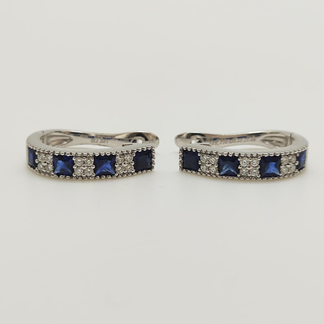 Aros Zafiros Princess Y Diamantes