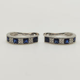 Aros Zafiros Princess Y Diamantes