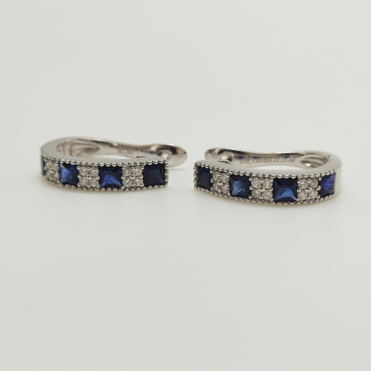 Aros Zafiros Princess Y Diamantes