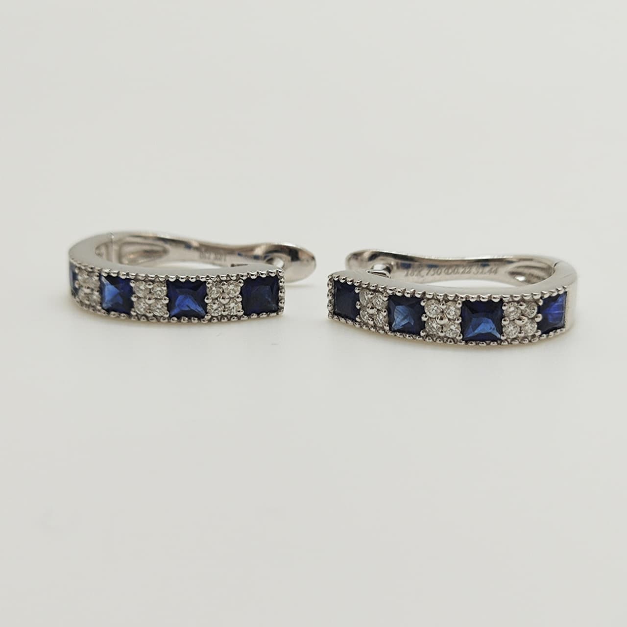 Aros Zafiros Princess Y Diamantes