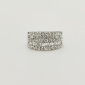Maxi Anillo Baguette Oro Blanco 18K