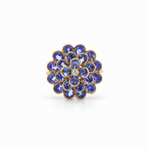 Anillo Flor Tanzanita