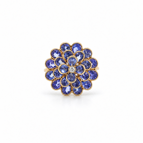 Anillo Flor Tanzanita