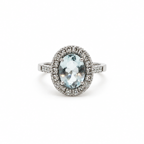 Maxi Anillo Aguamarina Oval