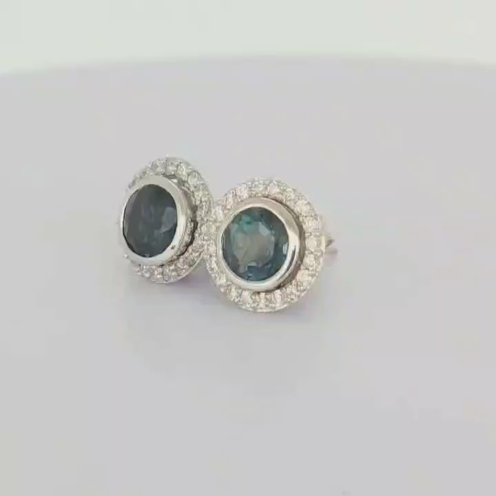 Aros Redondos Plata Rodinada Topacio