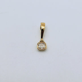 Colgante Rectangular Oro Amarillo