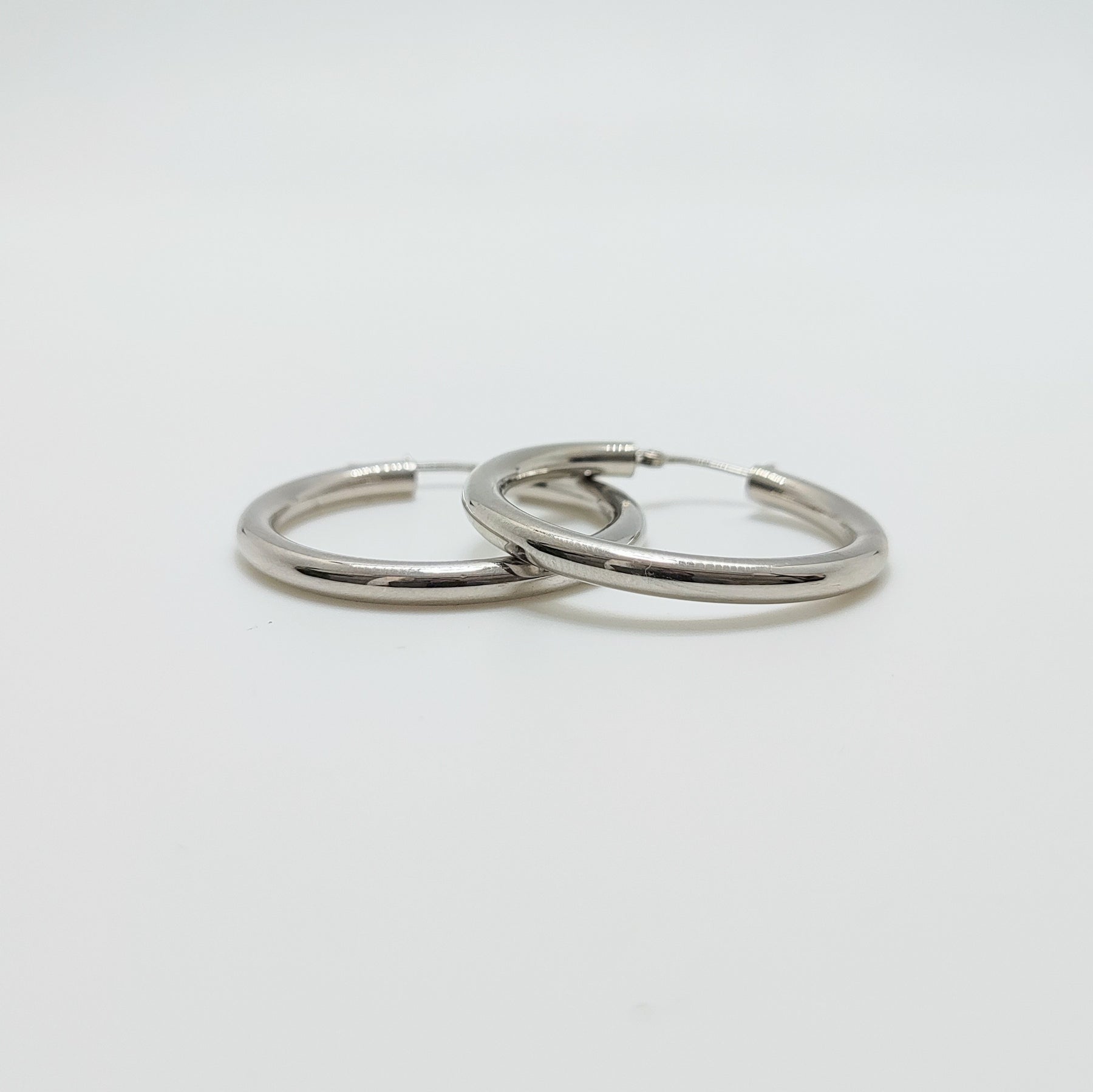 Argollas Oro Blanco 3cm